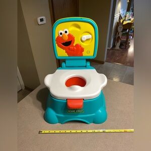 Sesame Street Elmo Hooray 3-in-1 Potty Training Toilet Seat & Stool, Makes Sound